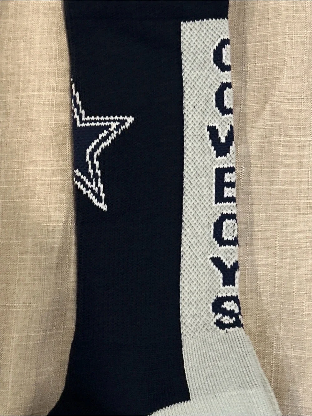 3 Pack Dallas Cowboys Socks Large NEW By For Bare Feet